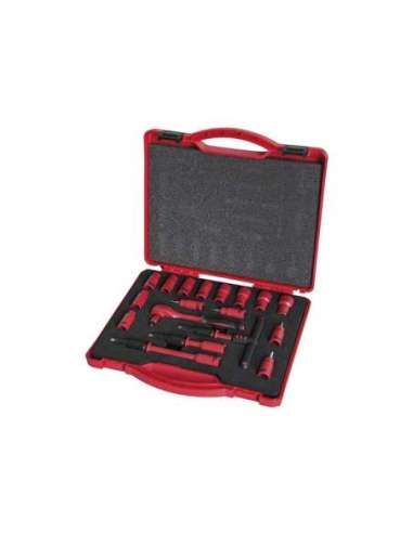 Maletin con llave de carraca reversible 1000 V 18-pzs 1/4 HAUPA 220576
