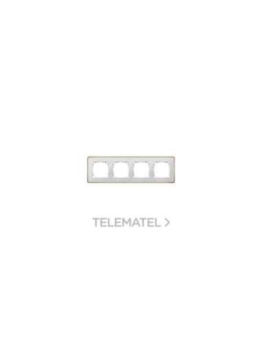 Marco para 4 elementos blanco base oro Simon 82 Detail Select - A001210138 SIMON 8201640-245