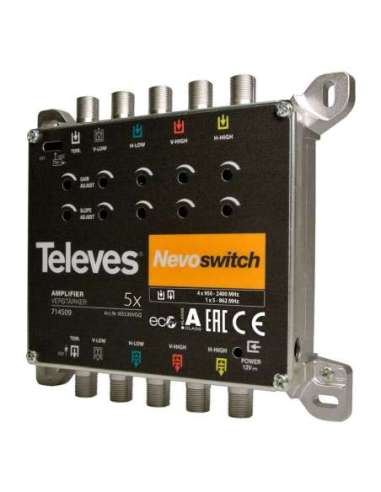 Amplificador Nevoswitch 5x5 F G27/25dB Vs115 - A001281940 TELEVES 714509