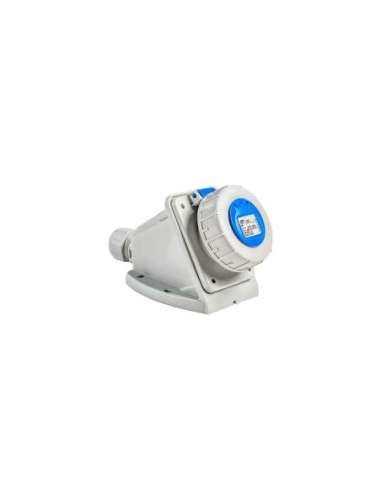 BASE MURAL TIPO SCHUKO IP67 2P+T 250V 16A AZUL BORNE CON TORNILLOS - CONTACTO LATERAL IDE 00135 (EMBALAJE DE 5 UNIDADES)