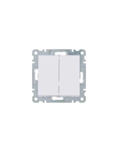 Conmutador doble LUMINA2 blanco polar - A001354880 HAGER WL0050