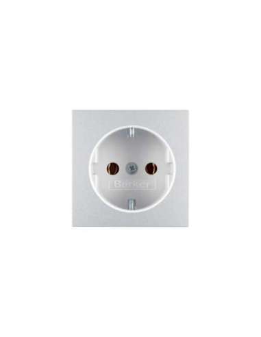 Tapa schuko S/B protección infantil aluminio - A001357370 HAGER 17191404