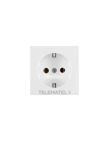 Tapa schuko S/B protección infantil blanco polar brillo - A001357382 HAGER 17198989