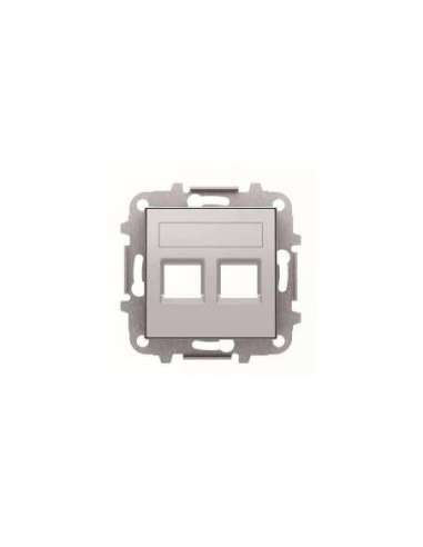 Tapa 2 conector con persiana PL - A001360599 NIESSEN 8518.2 PL