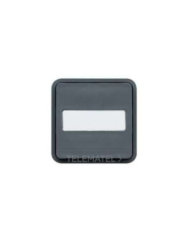 Pulsador estanca con portaetiquetas indicador luminoso gris - A001370952 HAGER WNA025