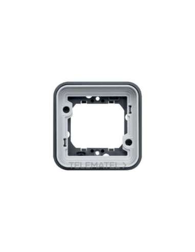 Soporte de empotrar estanca con 1 elemento gris - A001370979 HAGER WNA401