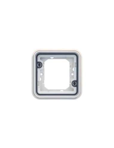 Soporte de empotrar estanca con 1 elemento blanco - A001370980 HAGER WNA401B