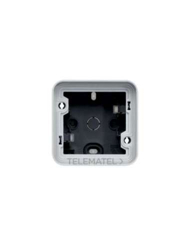 Caja de superficie estanca con 1 elemento gris - A001370993 HAGER WNA681