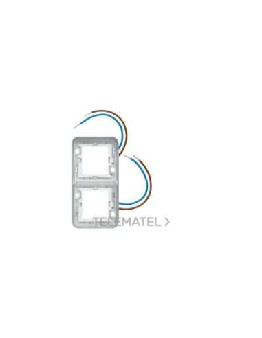 Anillo luminoso estanca doble vertical 230V blanco - A001371015 HAGER WNA699