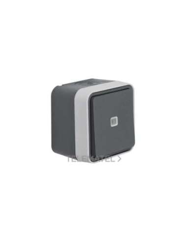 Conmutador estanca con indicador luminoso gris - A001371018 HAGER WNC002