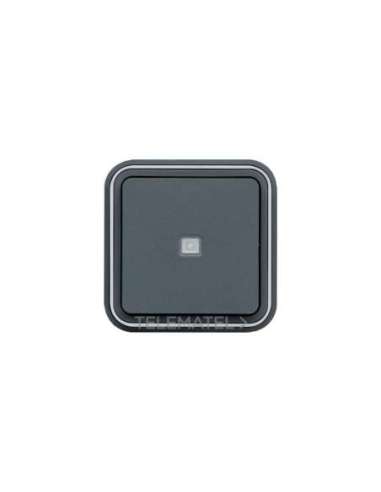 Pulsador estanca con indicador luminoso empotrar gris - A001371043 HAGER WNE023