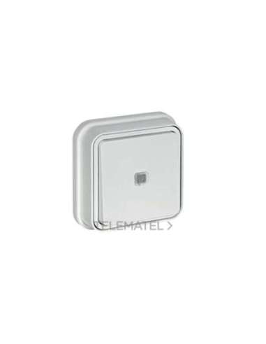 Pulsador estanca con indicador luminoso empotrar blanco - A001371044 HAGER WNE023B