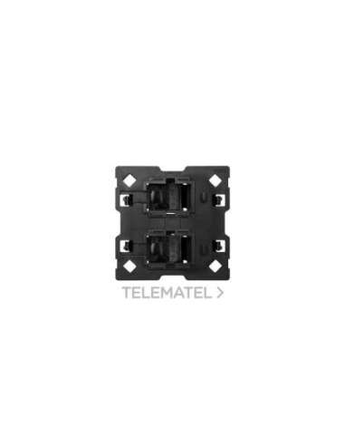 Pieza adaptadora para 2 conectores informáticos RJ45 compatible con Keystone® y Systima - A001481784 SIMON 10000002-039