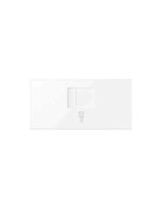 Tapa de voz y datos con guardapolvo para 1 conector RJ45 blanco brillante Simon 100 - A001481785 SIMON 10000005-130