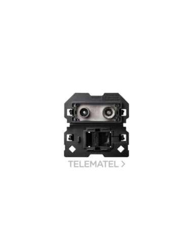 Toma de señal modular R-TV+SAT única y de voz y datos RJ45 categoría 6 UTP Simon 100 - A001481815 SIMON 10000470-039