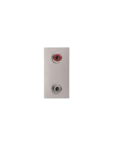 Toma VDI 2RCA conexión con tornillo PL - A001482305 NIESSEN N2155.2 PL