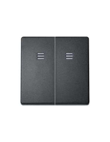 Tecla doble para mecanismos grafito luminoso azul Simon 82 - A001499652 SIMON 8202025-038