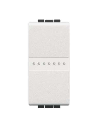Pulsador luminoso axial Livinglight 10A - 250 V~ - borne auto - 1 módulo - Blanco - A001504216 BTICINO N4055AN