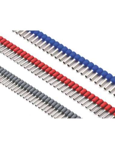 PUNTERA HUECA EN BANDA CPKE108 SECCIÓN 1MM² ROJO - A001505468 CEMBRE CPKE108 (EMBALAJE DE 5000 UNIDADES)
