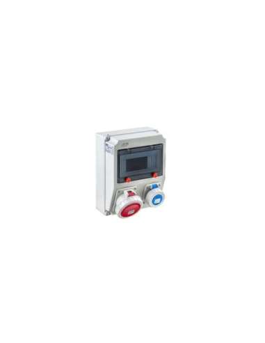 COFRET IP67 CON TOMAS DE CORRIENTE 1x9 MÓDULOS (178P) - A001511416 IDE 40018/67