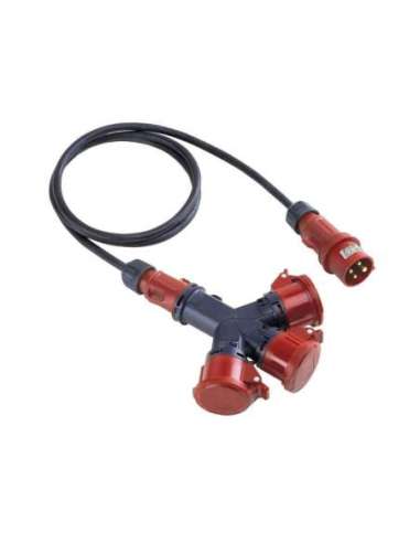 Adaptador 32A 400V IP44 2m con clavija 3 base 3P+N+T - A001522570 FAMATEL 31043