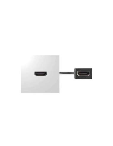 Conector HDMI Tipo “A” hembra-hembra con latiguillo y placa incorporada blanco Simon 40 - A001582304 CON_CON 40001194-030