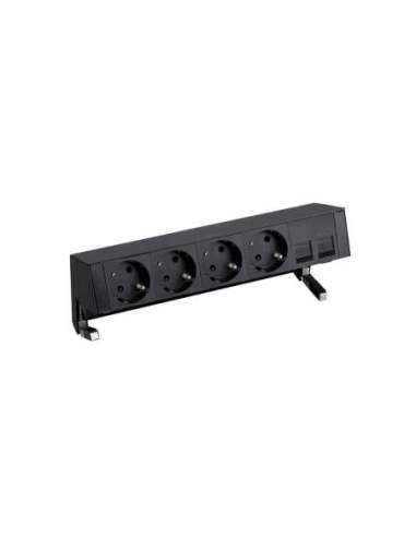 Kit de sobre mesa completo con 4 bases de enchufe schuko y placa para 2 conectores RJ45 - A001582338 CON_CON 42504020-138