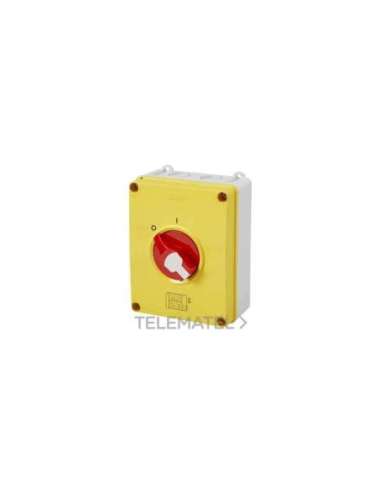 INTERRUPTOR ROTATIVO - HP - EMERGENCIA - CAJA DE MATERIAL AISLANTE - 63A 4P - MANETA RO - A001608171 GEWISS GW70438P
