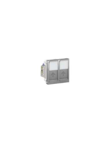 New Unica Toma doble RJ45 cat.6 STP 2 mod. Alumin - A001609481 SCHNEIDER ELECTRIC NU342630