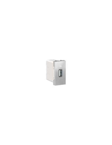 New Unica Cargador simple USB 1A 1 mod. Aluminio - A001609484 SCHNEIDER ELECTRIC NU342830