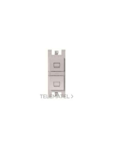 Soporte plano para 2x RJ45 con pers. PL - A001664462 NIESSEN T1016.3 PL (EMBALAJE DE 10 UNIDADES)