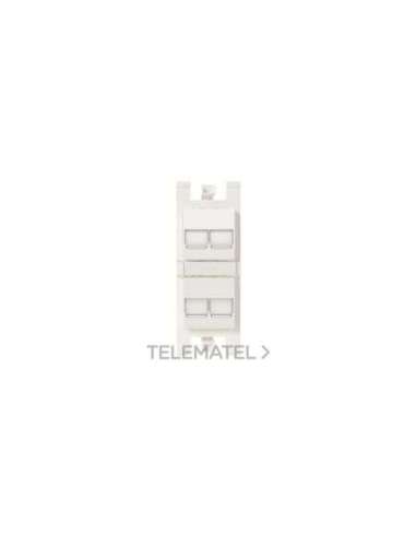 Soporte plano para 4x RJ45 con pers. BL - A001664463 NIESSEN T1016.4 BL (EMBALAJE DE 10 UNIDADES)