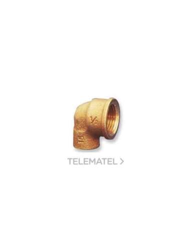 CODO 90° H-H 4090G DIÁMETRO 15X1/2 BRONCE - A001718862 IBP ATCOSA 4090G015004000 (EMBALAJE DE 10 UNIDADES)