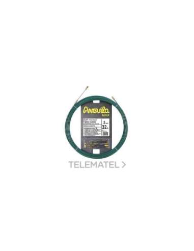PASACABLES ANGUILA MAX 3MM FIBRA DE VIDRIO / NYLON 32M VERDE - A002770070 ESTIARE 35030032 (EMBALAJE DE 5 UNIDADES)
