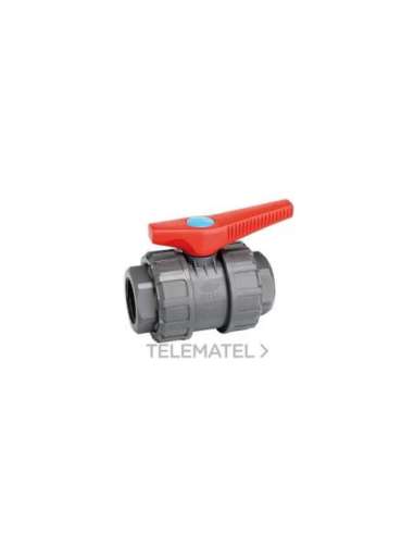 VÁLVULA ESFERA PVC DESMONTABLE 2.1/2 ROSCA H - A002859309 JIMTEN 052240 (EMBALAJE DE 4 UNIDADES)