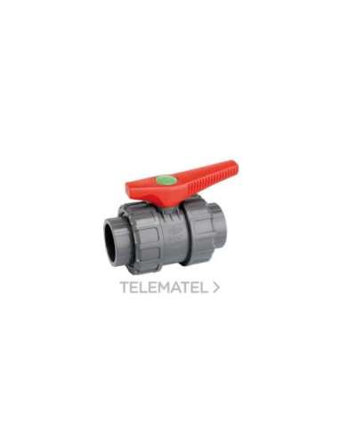 VÁLVULA ESFERA PVC DESMONTABLE 63 ENCOLAR - A002859397 JIMTEN 052567 (EMBALAJE DE 10 UNIDADES)