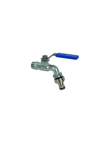 GRIFO CURVO CONEXIÓN RÁPIDA M 1/2 MANDO AZUL PARA JARDÍN - A002870310 ARCO 00415B (EMBALAJE DE 15 UNIDADES)