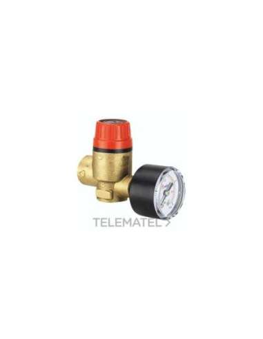 VÁLVULA SEGURIDAD 1/2 H-H CON MANÓMETRO - A002892788 ORKLI 17004-01