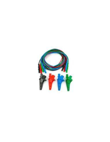 KITGSC4 - Juego de 4 cables y 4 cocodrilos (negro