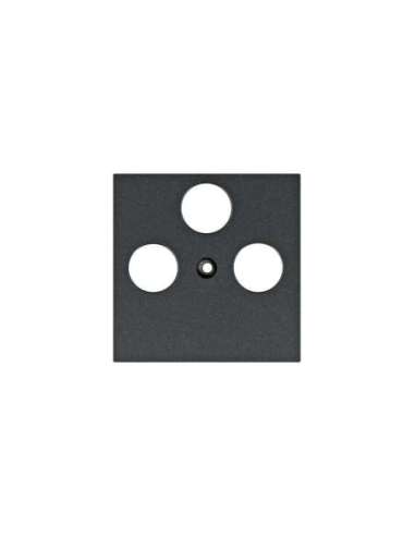 Tapa R/TV/SAT Televes Lumina negro HAGER WL6323