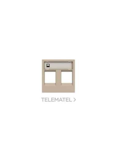 Tapa ventana 2 conectores CV N2218.2 CV - A003833905 NIESSEN N2218.2 CV (EMBALAJE DE 10 UNIDADES)