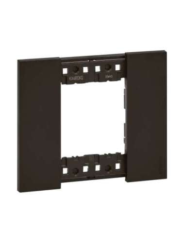 Placa embellecedora Living Now de color Dark - 2 módulos - A003863339 LEGRAND KA4802KG
