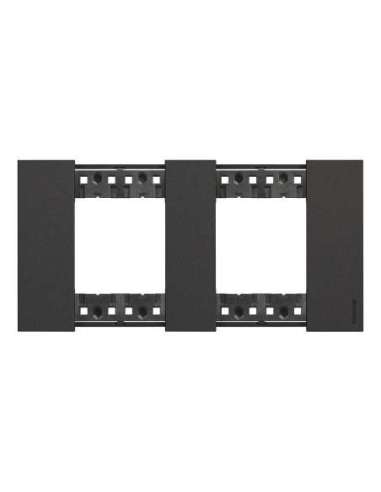 Placa embellecedora Living Now de color Dark - 2x2mod LEGRAND KA4802M2KG