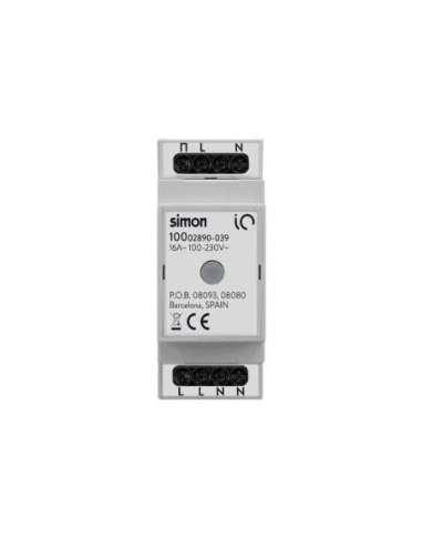 Interruptor bipolar para carril DIN 16A 100-230 V~ para apagado total iluminación iO Simon 100 SIMON 10002890-039