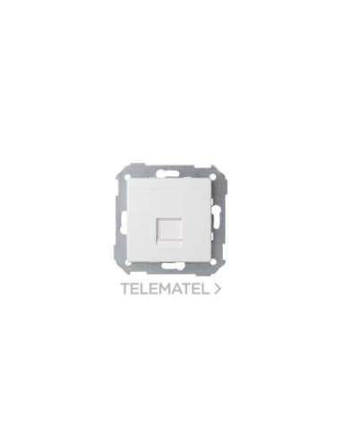 Placa de voz y datos plana con guardapolvo para conector RJ45 blanco mate Simon 82 Conc - A003870560 SIMON 8200005-090