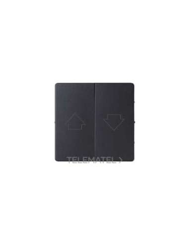 Tecla doble para mecanismos de persianas con enclavamiento de seguridad negro mate Simo - A003870580 SIMON 8200028-098