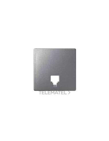 Placa para tomas telefónicas con conectores RJ11 y RJ12 titanio Simon 82 Concept - A003870615 SIMON 8200062-096