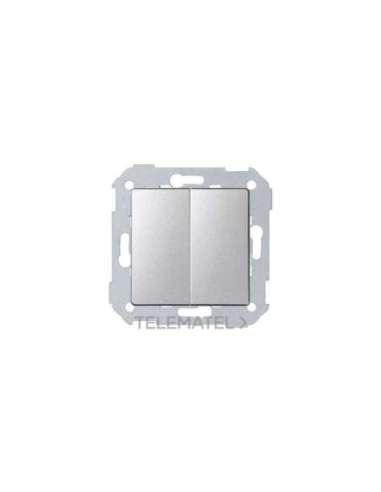 Doble conmutador aluminio con sistema de embornamiento a tornillo Simon 82 Concept - A003870645 SIMON 8200397-093