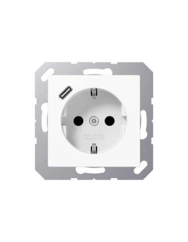 Enchufe SCHUKO® c/ USB-C. A bl. alpi - A004510677 JUNG A1520-18CWW