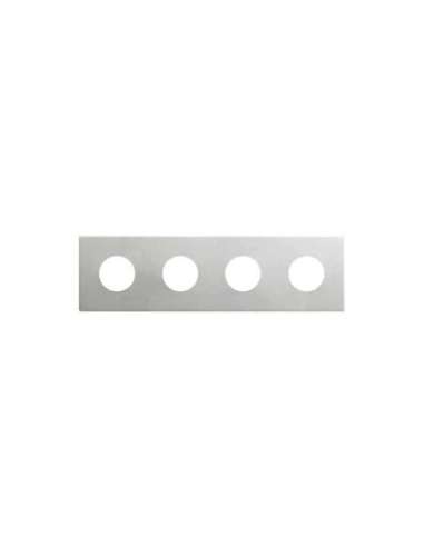 Marco estética mínima para base schuko CLEAN para 4 elementos aluminio Simon 270 - A004660441 SIMON 27110640-093